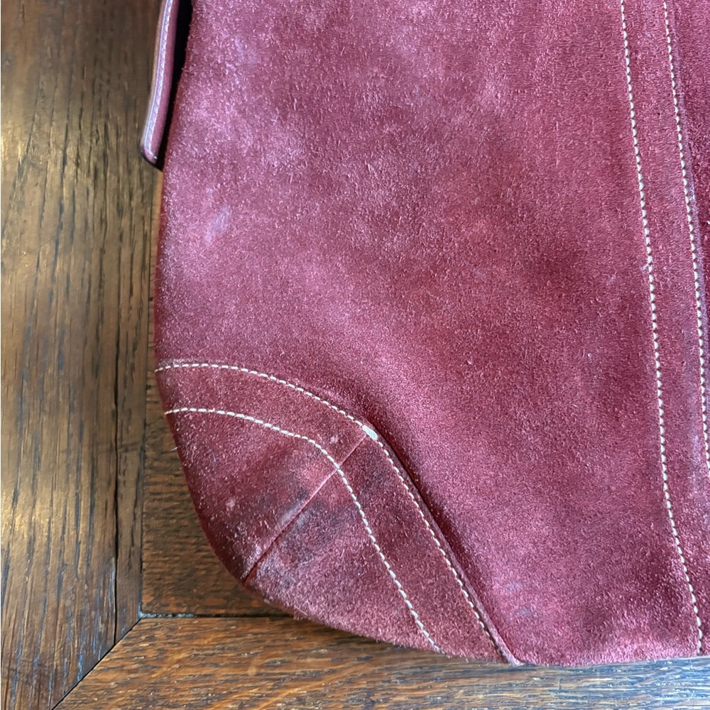 Vintage 2003 COACH Soho Suede Crossbody Bag – Burgundy/Maroon Y2K Rare - Picture 13 of 15